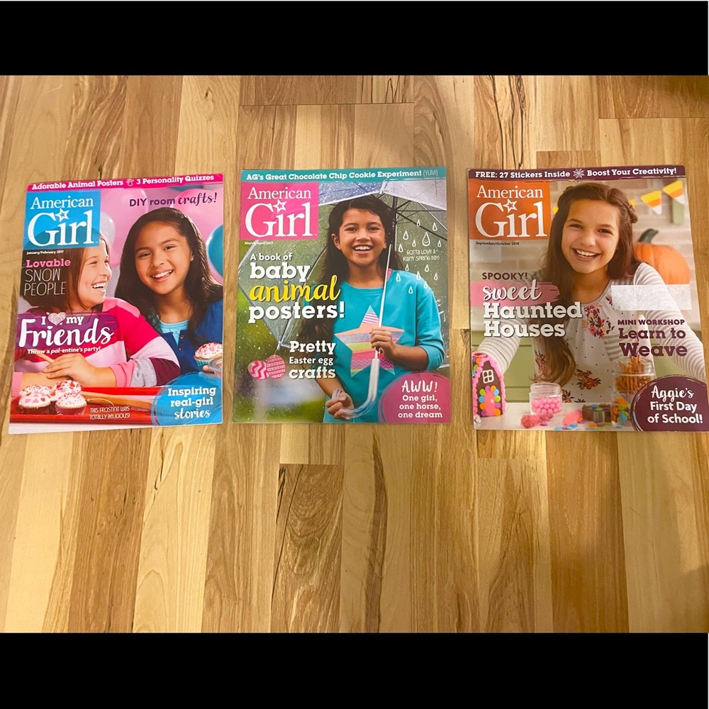 RARE 3 issues of AG American Girl Magazine 2017 - 2018